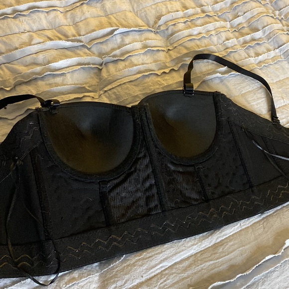 Strap or strapless gold sequined and beaded corset size small - Picture 7 of 10